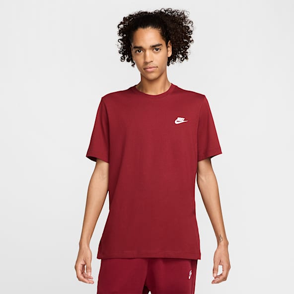 Nike t shirt uomo rosso store